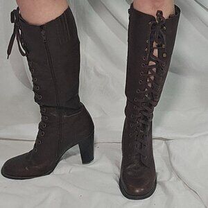 F&F Signature Brown Block-Heel Boots – Size 7.5